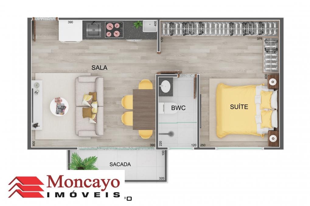 Apartamento à venda com 1 quarto, 47m² - Foto 5